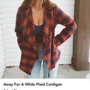 Plaid cardigan